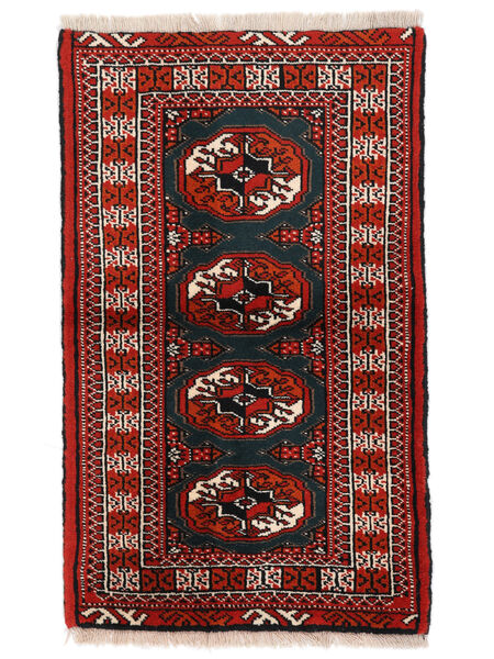 Turkaman Vloerkleed 60X100 Zwart/Donkerrood Wol, Perzië/Iran Carpetvista