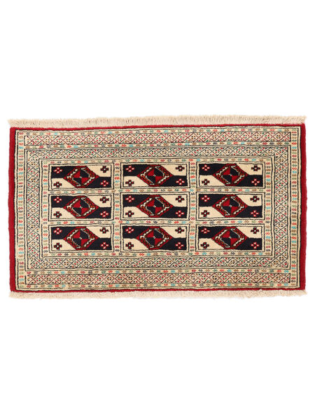  Orientalischer Turkaman Teppich 52X94 Braun/Beige Wolle, Persien/Iran Carpetvista
