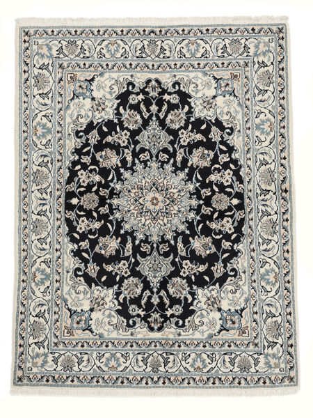 絨毯 ナイン 145X192 ダークグレー/グレー (ウール, ペルシャ/イラン)