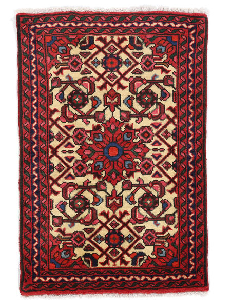  Persian Hosseinabad Rug 61X91 Black/Dark Red (Wool, Persia/Iran)