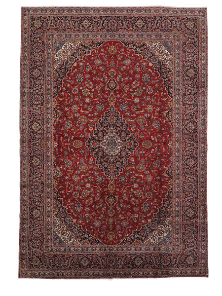 Alfombra Oriental Keshan 300X430 Rojo Oscuro/Negro Grande (Lana, Persia/Irán)