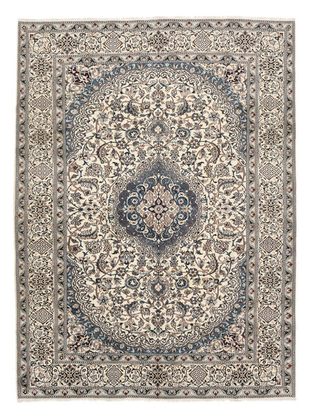  Orientalischer Nain Teppich 289X386 Braun/Beige Großer Wolle, Persien/Iran Carpetvista