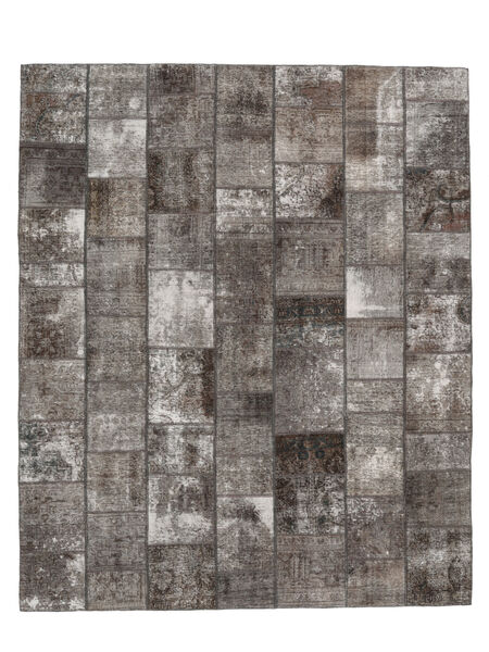 255X308 Patchwork Teppich Moderner Braun/Schwarz Großer (Wolle, Persien/Iran) Carpetvista