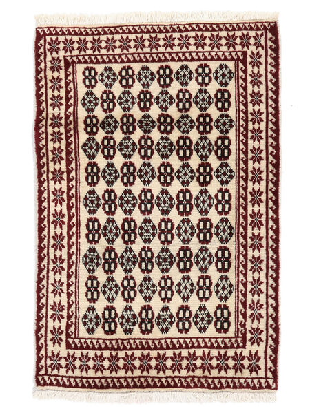  Persischer Belutsch Teppich 61X92 Schwarz/Beige (Wolle, Persien/Iran)