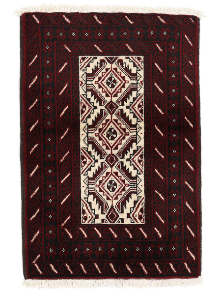  61X91 Belutsch Teppich Schwarz/Beige Persien/Iran Carpetvista
