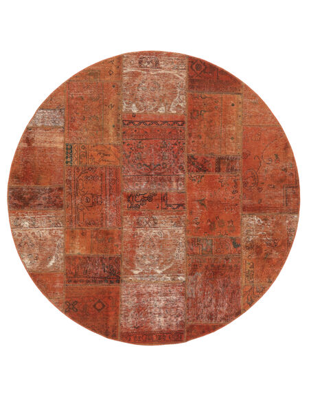 Autumn Harvest - Light Brown, Round Ø 200 cm Wool Rug - Rugvista