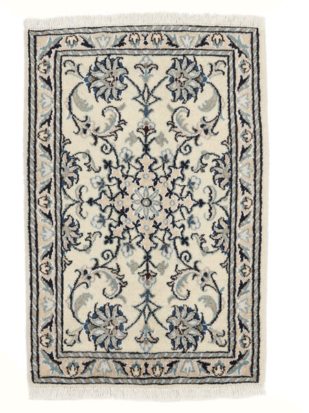  Persischer Nain Teppich 59X88 Dunkelgrau/Schwarz (Wolle, Persien/Iran)