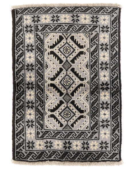 絨毯 バルーチ 63X92 ブラック/ダークグレー (ウール, ペルシャ/イラン)