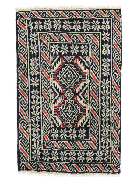 絨毯 ペルシャ バルーチ 59X93 ブラック/グリーン (ウール, ペルシャ/イラン)
