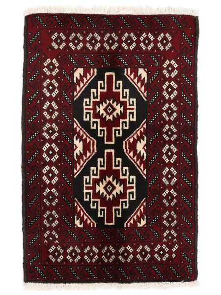  Orientalisk Turkaman Matta 60X91 Svart/Beige Ull, Persien/Iran Carpetvista