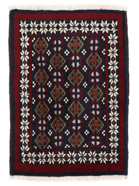 絨毯 バルーチ 62X85 ブラック/ベージュ (ウール, ペルシャ/イラン)