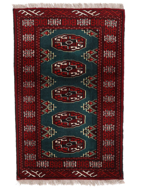  Orientalsk Turkaman Tæppe 61X97 Sort/Mørkerød Uld, Persien/Iran Carpetvista