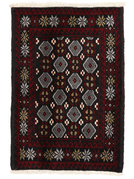 絨毯 バルーチ 60X86 ブラック/茶色 (ウール, ペルシャ/イラン)
