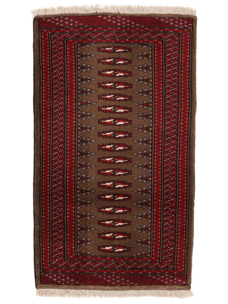 Dywan Turkmeński 58X100 Czarny/Ciemnoczerwony (Wełna, Persja/Iran)