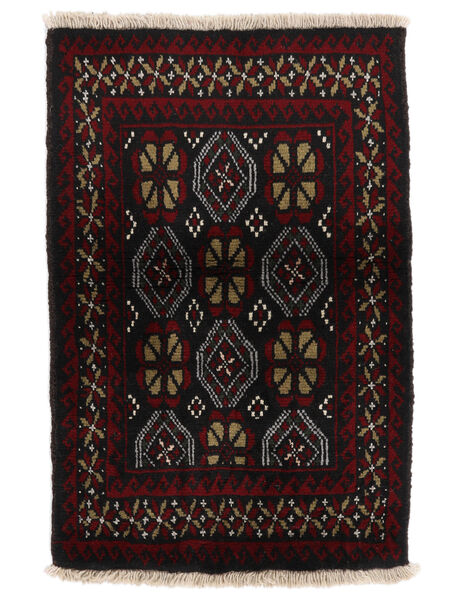 絨毯 バルーチ 62X91 ブラック/茶色 (ウール, ペルシャ/イラン)