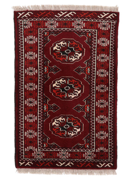 絨毯 トルクメン 60X95 ブラック/茶色 (ウール, ペルシャ/イラン)