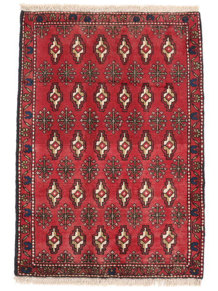  Orientalsk Turkaman Tæppe 62X88 Mørkerød/Sort Uld, Persien/Iran Carpetvista