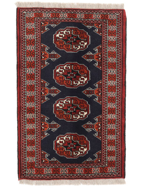 Turkaman Vloerkleed 62X96 Zwart/Donkerrood Wol, Perzië/Iran Carpetvista