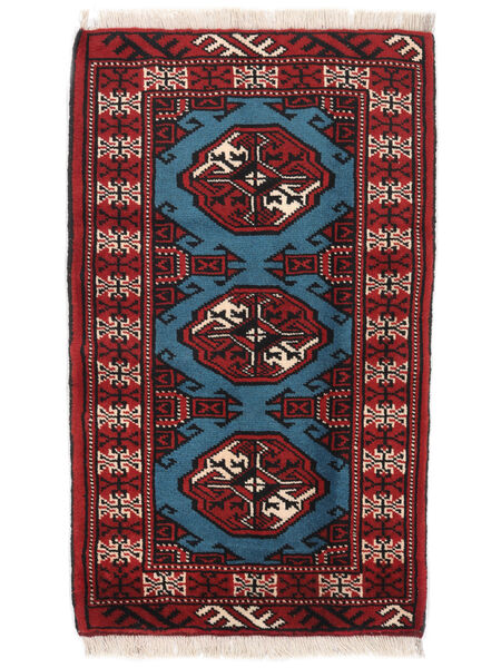 60X98 Alfombra Oriental Turkaman Negro/Rojo Oscuro (Lana, Persia/Irán) Carpetvista