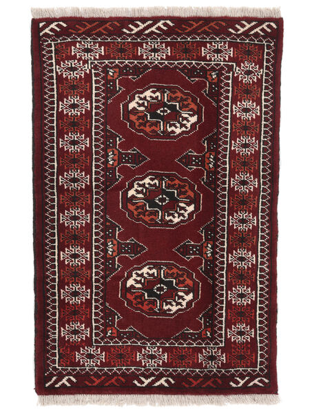 絨毯 トルクメン 62X94 ブラック/茶色 (ウール, ペルシャ/イラン)