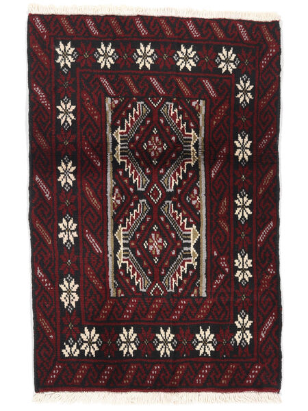 58X87 絨毯 オリエンタル バルーチ ブラック/ベージュ (ウール, ペルシャ/イラン) Carpetvista