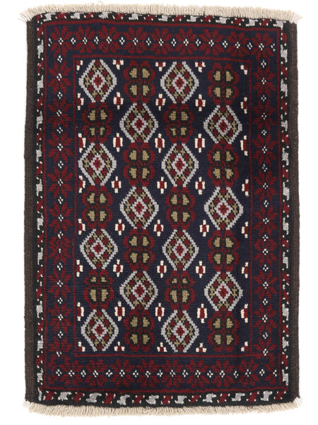 絨毯 バルーチ 63X89 ブラック/茶色 (ウール, ペルシャ/イラン)