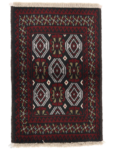 絨毯 バルーチ 61X89 ブラック/茶色 (ウール, ペルシャ/イラン)