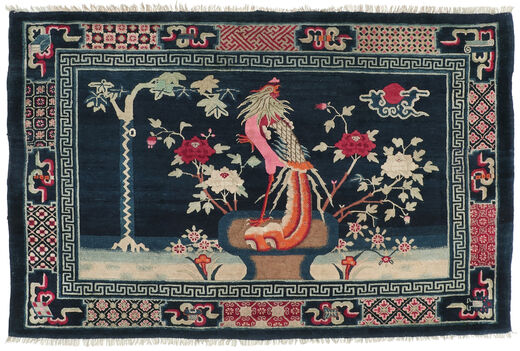  138X215 Petit Chinese Antique Art Deco 1920 Tapis Laine