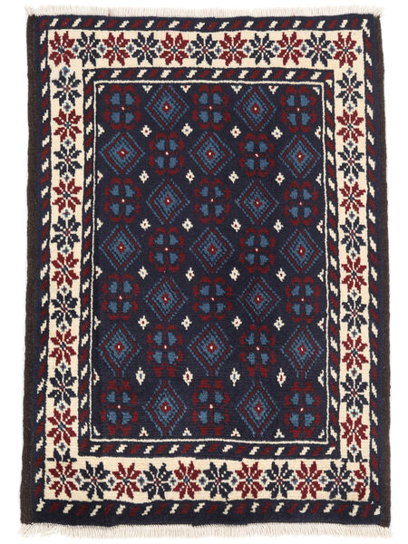  Baluch Rug 64X91 Persian Wool Black/Beige Small Carpetvista