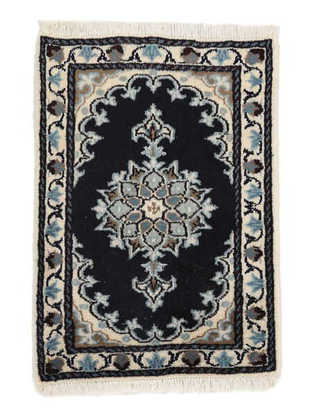 絨毯 ナイン 40X60 ブラック/ダークグレー (ウール, ペルシャ/イラン)