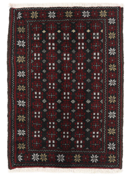  Persischer Belutsch Teppich 63X86 Schwarz/Dunkelgrau (Wolle, Persien/Iran)