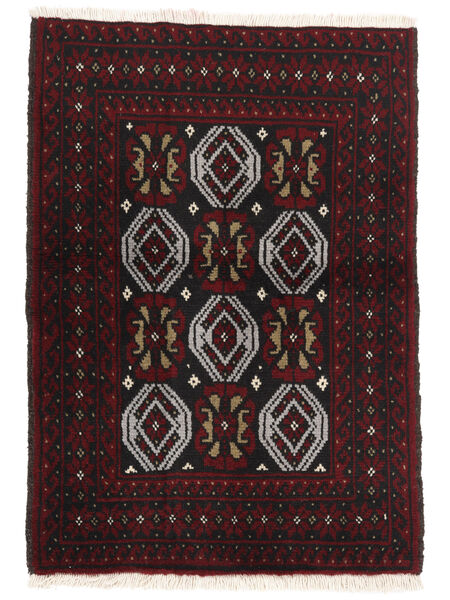 絨毯 バルーチ 63X88 ブラック/茶色 (ウール, ペルシャ/イラン)