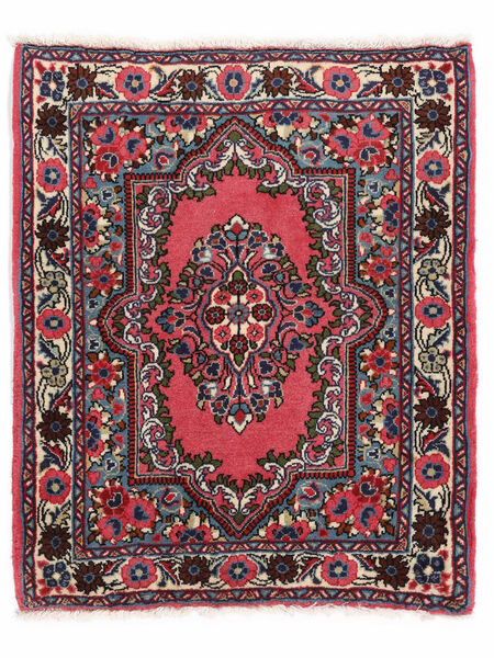 Tapete Sarough 68X81 Preto/Vermelho Escuro (Lã, Pérsia/Irão)