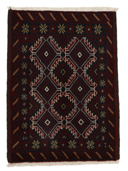 絨毯 バルーチ 67X90 ブラック/茶色 (ウール, ペルシャ/イラン)