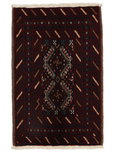  63X94 Belutsch Teppich Schwarz/Braun Persien/Iran Carpetvista