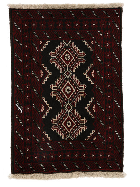 絨毯 バルーチ 63X91 ブラック/茶色 (ウール, ペルシャ/イラン)
