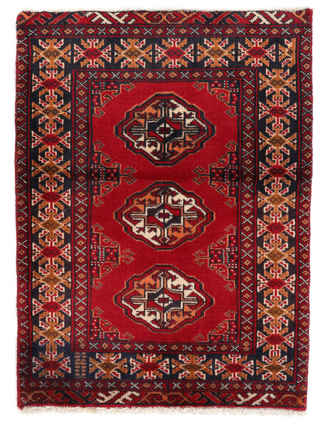  Turkaman Tappeto 60X81 Persiano Di Lana Rosso Scuro/Nero Piccolo Carpetvista