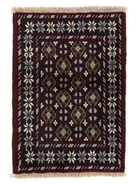 絨毯 バルーチ 63X88 ブラック/茶色 (ウール, ペルシャ/イラン)
