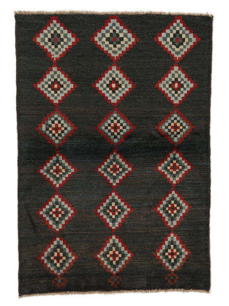 96X137 Koberec Moroccan Berber - Afghanistan Moderní Černá/Tmavě Červená (Vlna, Afghánistán) Carpetvista