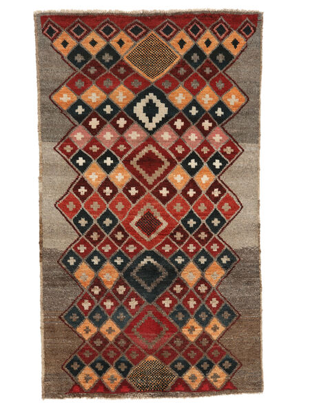 110X191 絨毯 Moroccan Berber - Afghanistan モダン 茶色/ブラック (ウール, アフガニスタン) Carpetvista
