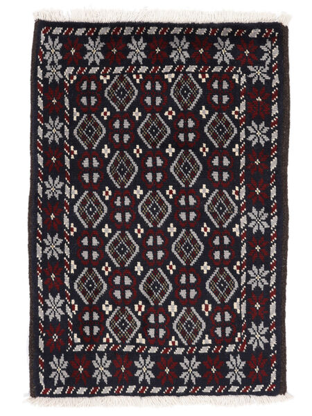 絨毯 バルーチ 63X90 ブラック/ダークグレー (ウール, ペルシャ/イラン)