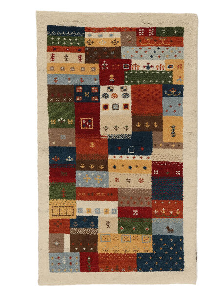  Gabbeh Indo Fine Rug 90X160 Wool Black/Beige Small 