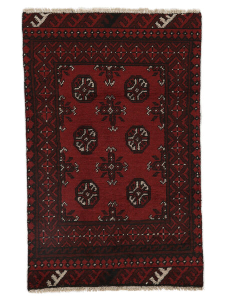  Orientalsk Afghan Fine Tæppe 73X114 Sort Uld, Afghanistan Carpetvista