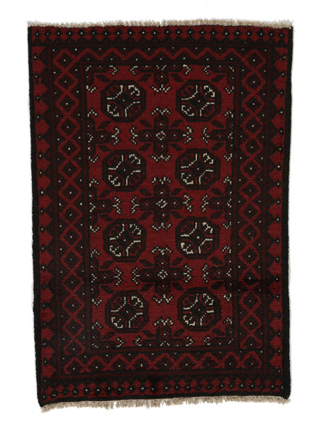 70X110 Tapis Afghan Fine D'orient Noir (Laine, Afghanistan) Carpetvista