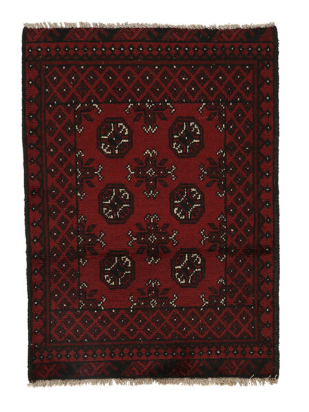  Orientalsk Afghan Fine Tæppe 76X111 Sort Uld, Afghanistan Carpetvista