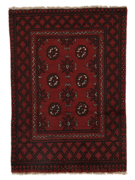  Orientalischer Afghan Fine Teppich 77X110 Schwarz Wolle, Afghanistan Carpetvista