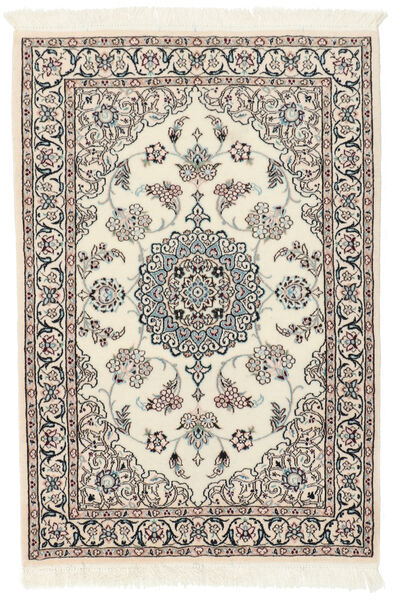 絨毯 ペルシャ ナイン 6La 62X94 ベージュ/茶色 (ウール, ペルシャ/イラン)