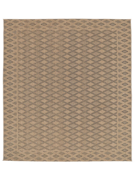 Malabar Indoor/Outdoor Rug Washable 240X240 Large Beige/Black Square