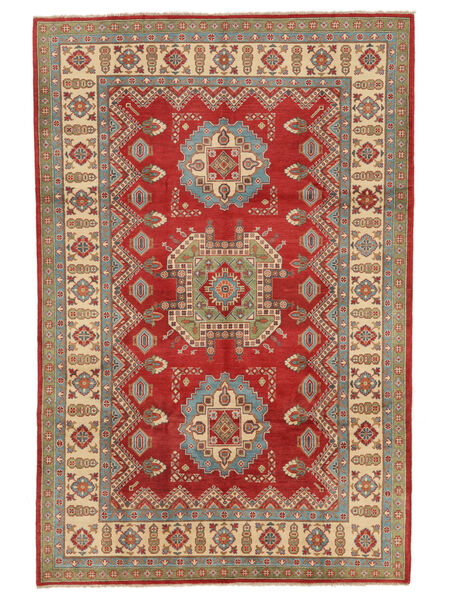  Orientalischer Kazak Fine Teppich 200X304 Braun/Dunkelrot Wolle, Afghanistan Carpetvista
