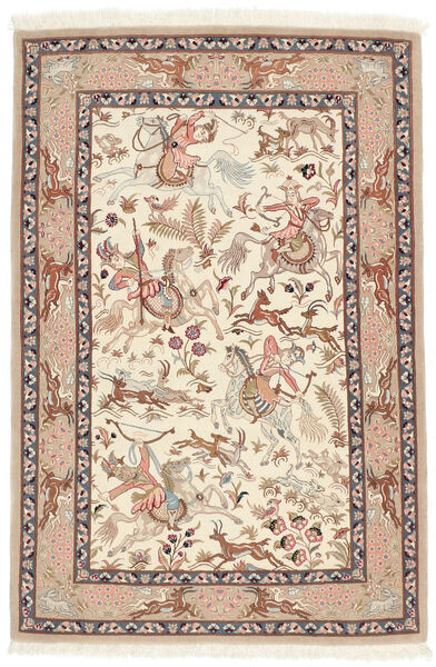  Orientalsk Ghom Kork/Silke Tæppe 100X150 Beige/Brun Persien/Iran